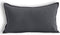 Jeanerlor Natural Cotton Linen Square Decorative Throw Pillow Case, Dark Grey Cushion Cover, 12"x20"