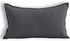 Jeanerlor Natural Cotton Linen Square Decorative Throw Pillow Case, Dark Grey Cushion Cover, 12"x20"
