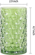 Tonxus Set, 11oz Set, Countertop Bathroom Toothbrush Holder Green Glass Toothbrush Holder and Bathroom Tumbler Cup