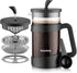 Sivaphe French Press 34oz, Lightweight Durable High Borosilicate Carafe Maker, 8 Cup Plastic Coffee Press