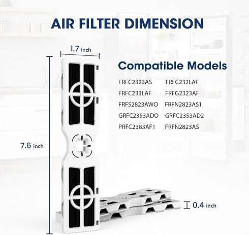 MARRIOTTO PureAir AF-2 Air Filter Compatible with Frigidaire FRGPAAF2, 6 Pack Filter for Air