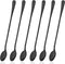 DaKuan 9 Inch Long Handle Iced Tea Spoon Set of 6, Stainless Steel for Iced Tea, Coffee, Cocktail