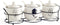 Ceramic Spice & sugar Jars, with Lids Spoons and Shelf,Porcelain Condiment Kitchen