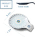Hand Painted 5.5" Ceramic Spoon Rest, Blue Pattern Utensil Holder for Stove Top, Great Cooking Gifts