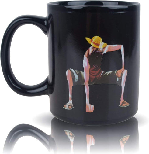 One Piece Luffy Changing Coffee Mug, Heat-Sensitive Reactive Ceramic Cup