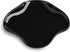 Spoon Holder, Porcelain Spoon Rest with Deep Drip Tray for Kitchen Counter, for Multiple Utensils, Heat-Resistant, Cute Spoon Rest for Spoons, Ladles, Tongs and etc, Black Ruffled Edge