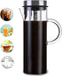Deluxe Cold Brew Coffee Maker, 44oz/1300ml with Removable Stainless Steel Filter (Stainless Steel)