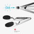 Dreamfarm Clongs Kitchen Cooking Tongs, 12" Black, Grippy Silicone & Stainless Steel, Click-Lock