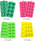 KRLIFCSL Candy Molds Ice Cube Trays - Silicone Molds for Making Ice, Jelly, Chocolate, Soap (Pack of 4, Multicolor)