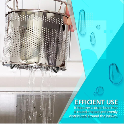 HOME&I Silverware Drying Basket - Kitchen Sink Utensil Holder Replacement, Stainless Steel 304 Flatware Caddy (4