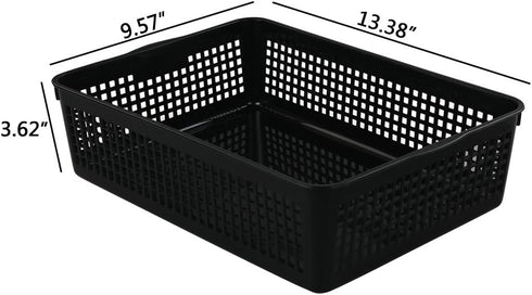 Pack of 6 A4 Plastic File Storage Organizer Tray Basket for Paper Storage