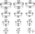 12 Pieces Round Cookie Cutters Set, Stainless Steel Biscuit Plain Edge Round Cutters for Baking and Pastry