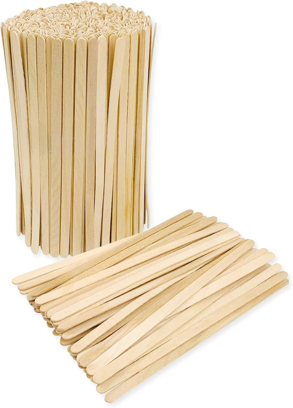 KTOJOY 5.5inch Wooden Coffee Stirrers, 500 Count Disposable Stir Sticks for Coffee