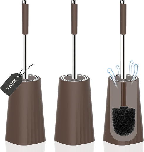 SetSail Toilet Brush, Compact Size Toilet Bowl Brush and Holder Toilet Brushes