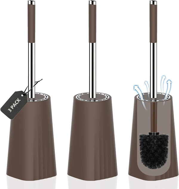 SetSail Toilet Brush, Compact Size Toilet Bowl Brush and Holder Toilet Brushes