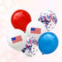 BinaryABC 25Pcs Patriotic Latex Confetti Balloons for 4th of July Celebrations