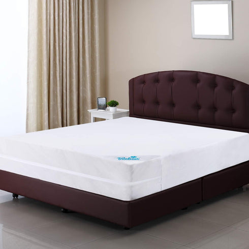 Zippered Waterproof Twin Mattress Protector, Fits Amazon Basics & ZINUS Box Spring, 6 Sides Encasement