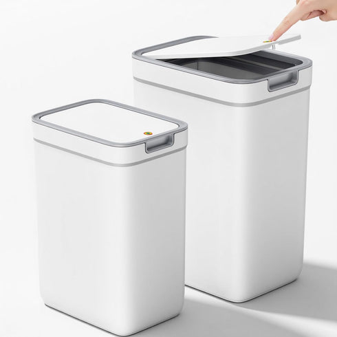 Spreezy 2 Pack Small Trash Can with Lid(3.6 Gal & 2.4 Gal), Bathroom