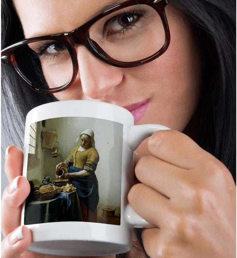 3dRose The Milkmaid by Johannes Vermeer Mug, 15 oz, Ceramic, c. 1658