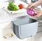 Hanging Mini Trash Can for Kitchen Cabinet Door, Small Collapsible Waste Bin Under Sink, Wall Mounted (3L)(White)