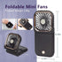 Portable Mini Fan - 5 in 1 with Power Bank, Phone Holder, Handheld & Desk Fan, USB Rechargeable, Black
