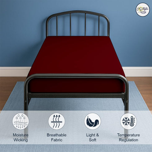 28 75, 100% 1 Cot Fitted Sheet x Egyptian Cotton, PC Cot Size Bottom Sheet Only, Perfect for Narrow Twin, Camp Bunk