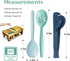 Reusable Plastic Serving Utensils Set of 24, Wheat straw Large Serving set 10" Serving Spoons/10" Slotted Spoons/9.4" Tongs, for Party Chafing Dish Buffet Catering (Ocean)
