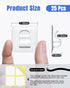 LZC 25 Pack Hooks for Outdoor String Lights Clips: Square Clear Large Heavy Duty Light Hook Waterproof Adhesive Strips