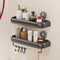 CICUFY Shower Caddy Suction Cup, 2 Pack No Drilling Corner Shower Shelves,