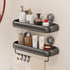 CICUFY Shower Caddy Suction Cup, 2 Pack No Drilling Corner Shower Shelves,
