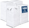 TEAWOO Coral Velvet Washcloths Bulk -100 Pack, Highly Absorbent and Soft White Face