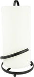 Countertop Spectrum Ashley Black Paper Towel Holder with Easy Tear Arm for Kitchen Organization, Modern Weighted Steel