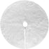 Christmas Tree Plush Skirts, 30 inches White Pure Long Haired Faux Fur Xmas Tree Skirt for Holiday Decorations