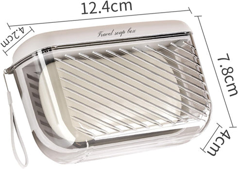 LERAO Travel Soap Case Soap Holder Bar,Soap Dish Travel Plastic Soap Dish for Shower Container(Beige)