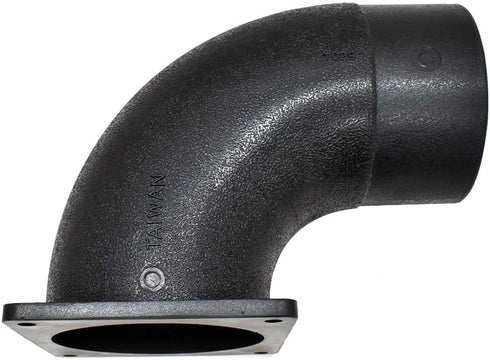 Big Horn 11433 4-5/8-Inch Flanged Elbow, 4-Inch, Black