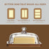 Countertop Glass Butter Dish with Lid,Airtight Cover for Fresh Butter,Clear Butter Keeper,Butter Tray,Large Butter Dish
