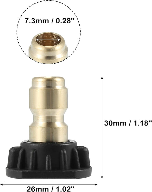 X AUTOHAUX High Pressure Washer Spray Nozzle Tips, Quick Connector Black, 5 Pcs
