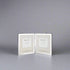 Maturi Silver Plated Double Photo Frame, Flat Edge Portrait, 4 x 6-inch (10 x 15cm)