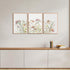 Set 3, 12 16 Inch MTFBWY Wildflower Framed Canvas Wall Art of Nursery Floral Botanical Watercolor Prints, Lightweight