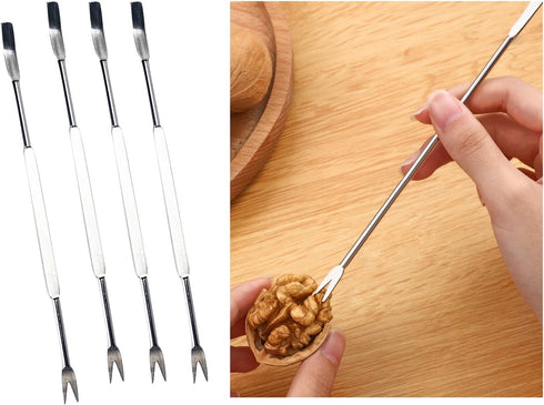 Qidol Stainless Steel Nuts Cracker Seafood Nutcracker Tool, Walnut Pecan Shellfish Crab Claw Leg Lobster Shell Opener