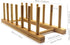 INNERNEED Bamboo Wooden Plate Racks, Dish Stand Holder, Kitchen Storage Organizer for Dish/Plate/Bowl/Cup/Pot Lid (Pack