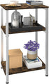 Tigerden 3 Tier Side Table, Heavy Duty End Table with Shelves, Narrow Nightstand