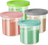 4 Pack Ice Cream Pint Containers, Replacement for Ninja Creami Pints and