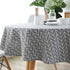 Table Cloth - Round Stripe Table Cover Nordic Twill Floral Washable Dining Decorative for Holiday Home Christmas Party