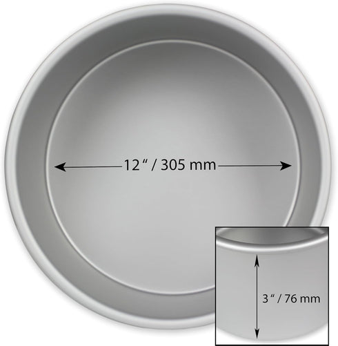 PME Professional Round Aluminum Baking Pan 12 x 3 in