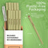 100% Bamboo Straws (10-Pack) - Biodegradable & Compostable 8 Inch Reusable Straws with Cleaner, Eco Friendly