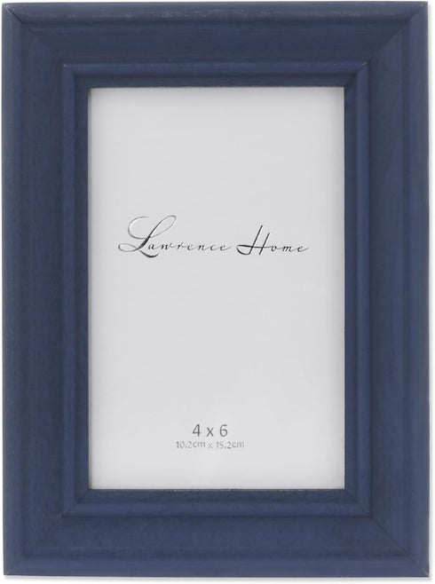 Lawrence Frames 4x6 Durham Picture Frame, Weathered Navy Blue Wood