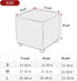 ANWUCHEN Ottoman Cover - Stretch Knitted Jacquard Slipcover - Thick Storage Ottoman Covers - Small White