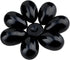 mookaitedecor Black Obsidian Crystal Egg Polished Gemstone Figurines with Stand