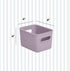 Superio Ribbed Collection - Decorative Plastic Open Storage Bins, Small Lilac Purple (2 Pack) for Organizing Closet